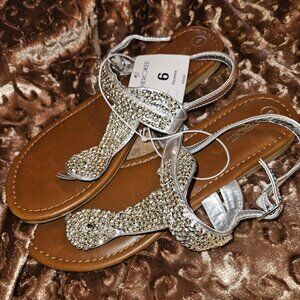 Cherokee Silver Thong Sandals